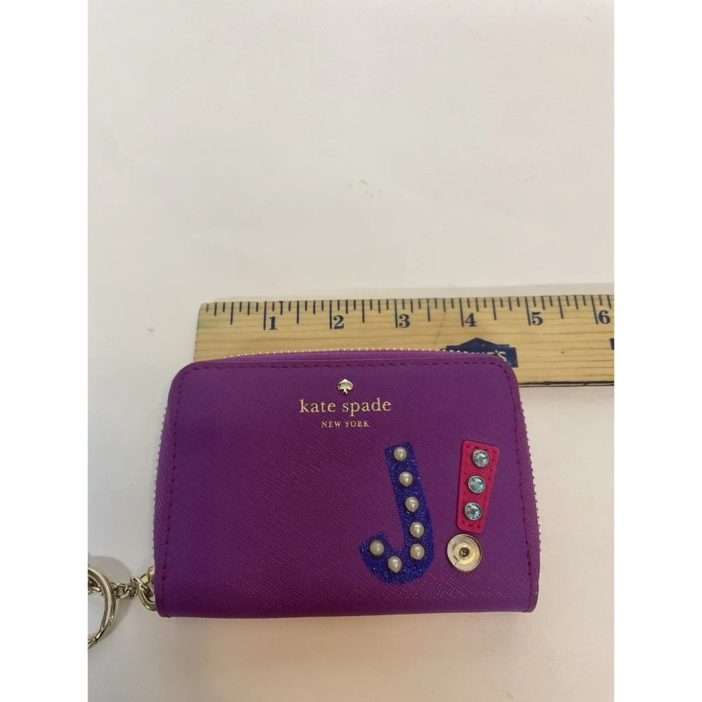 Kate Spade Initial Wallet J Purple Zip Around Initial J! Jenny Jessica‎ Jasmine